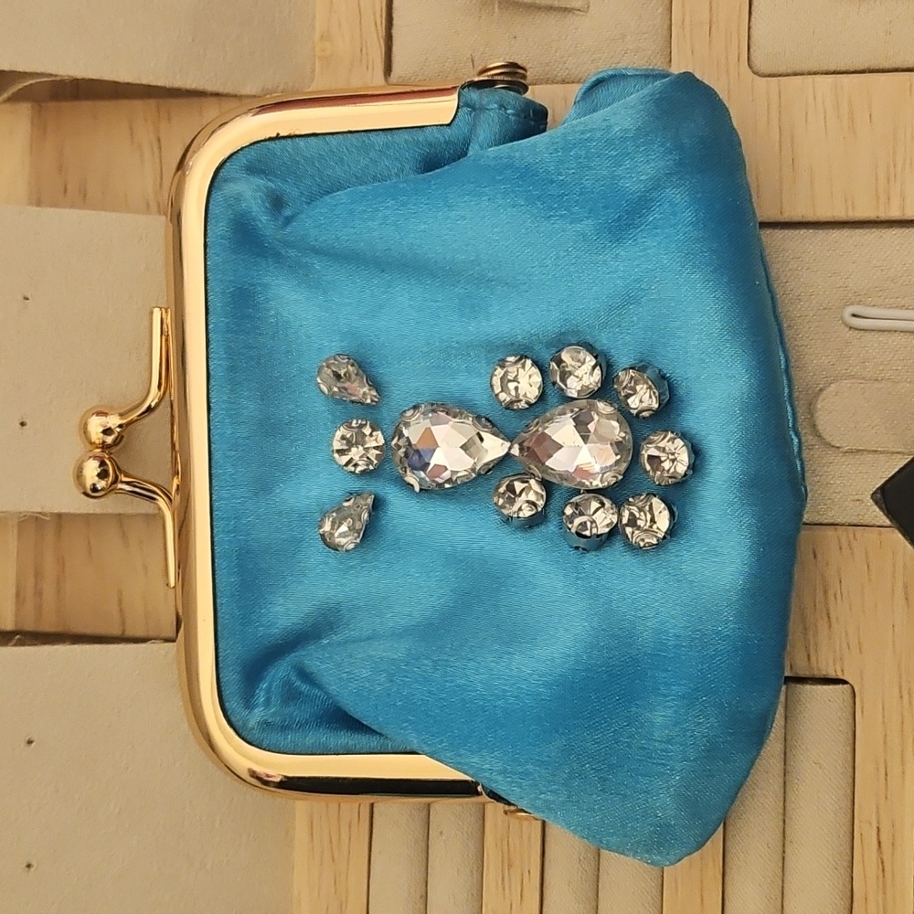 Cynthia Rowley Satin Rhinestone Shoulder Bag with Coin Purse - Picture 5 of 16